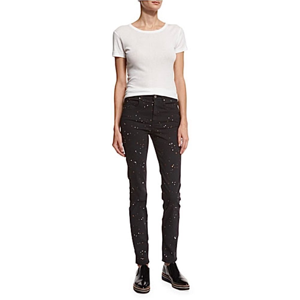 Etoile Isabel Marant Ennet Splatter Print Jeans Black Size EUR 40
